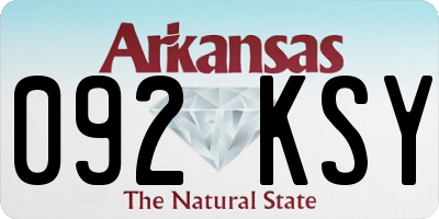 AR license plate 092KSY