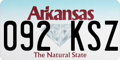 AR license plate 092KSZ
