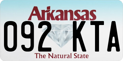 AR license plate 092KTA