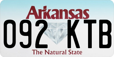 AR license plate 092KTB