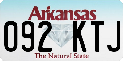AR license plate 092KTJ