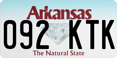 AR license plate 092KTK