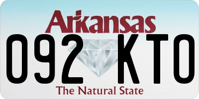 AR license plate 092KTO