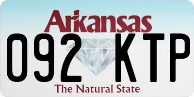 AR license plate 092KTP