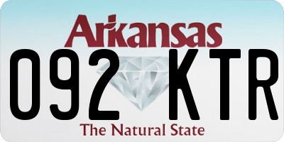 AR license plate 092KTR