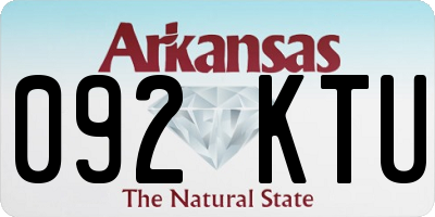 AR license plate 092KTU