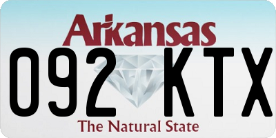 AR license plate 092KTX