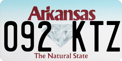 AR license plate 092KTZ