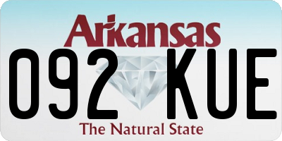 AR license plate 092KUE