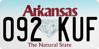AR license plate 092KUF