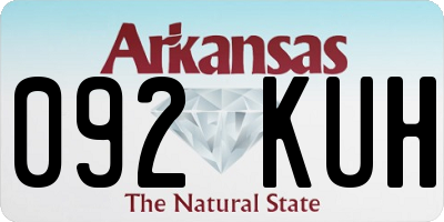 AR license plate 092KUH