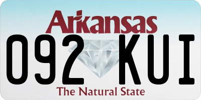 AR license plate 092KUI