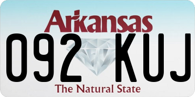 AR license plate 092KUJ