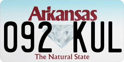 AR license plate 092KUL
