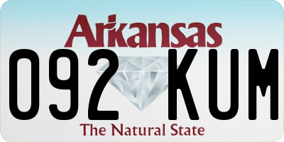 AR license plate 092KUM
