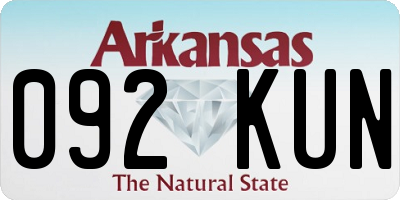 AR license plate 092KUN