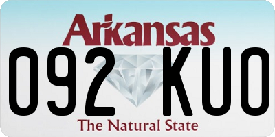 AR license plate 092KUO