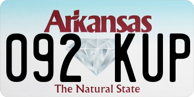 AR license plate 092KUP