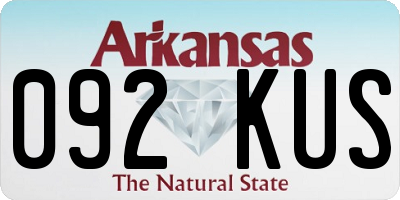 AR license plate 092KUS