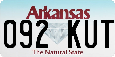AR license plate 092KUT