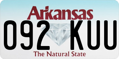 AR license plate 092KUU