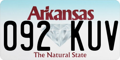AR license plate 092KUV