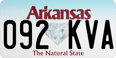 AR license plate 092KVA