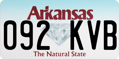AR license plate 092KVB