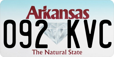 AR license plate 092KVC