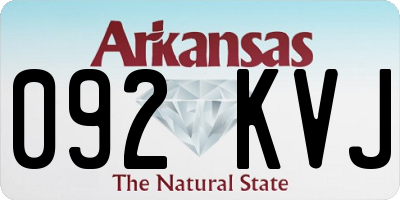 AR license plate 092KVJ