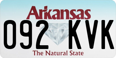 AR license plate 092KVK