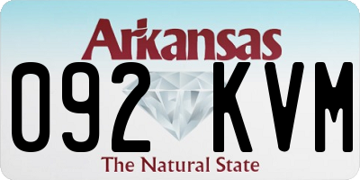 AR license plate 092KVM
