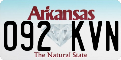 AR license plate 092KVN