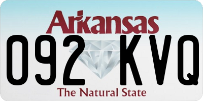 AR license plate 092KVQ