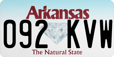 AR license plate 092KVW