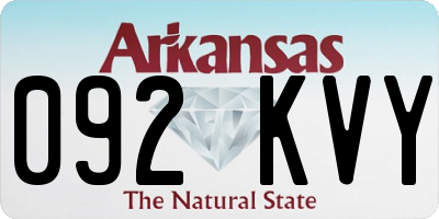 AR license plate 092KVY