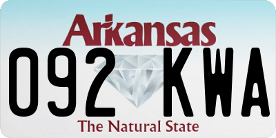 AR license plate 092KWA