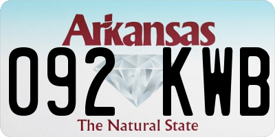 AR license plate 092KWB