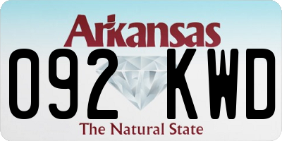 AR license plate 092KWD