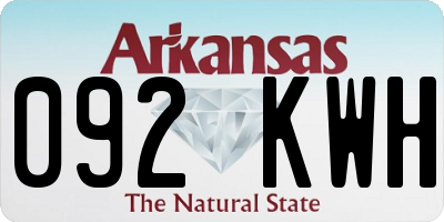 AR license plate 092KWH