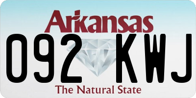 AR license plate 092KWJ