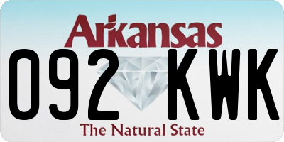 AR license plate 092KWK