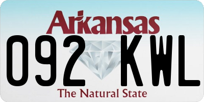 AR license plate 092KWL