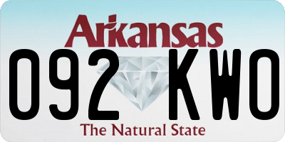 AR license plate 092KWO
