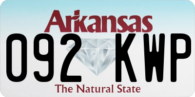 AR license plate 092KWP