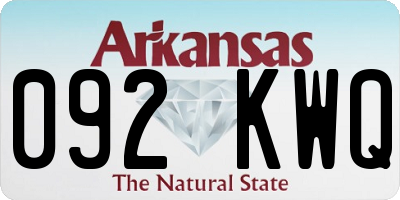 AR license plate 092KWQ