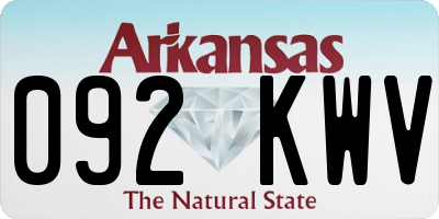 AR license plate 092KWV