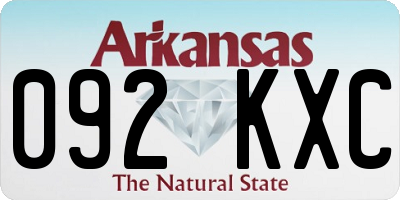 AR license plate 092KXC