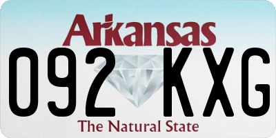 AR license plate 092KXG