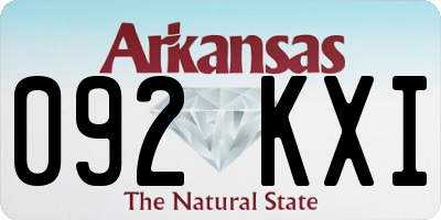 AR license plate 092KXI